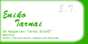 eniko tarnai business card